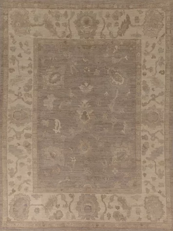 All-Over Vegetable Dye Oushak Living Room Area Rug 8x10