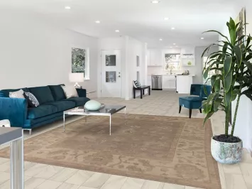 All-Over Vegetable Dye Oushak Living Room Area Rug 8x10