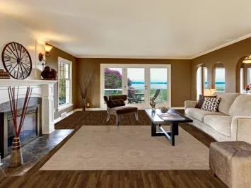 Earth Tone Vegetable Dye Oushak Wool Area Rug 8x10