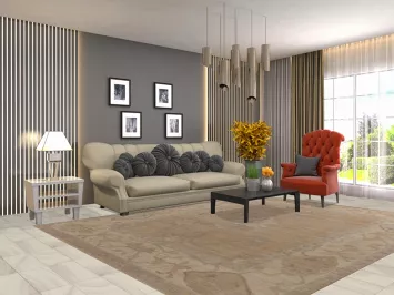 Vegetable Dye Oushak Turkish Area Rug 8x10