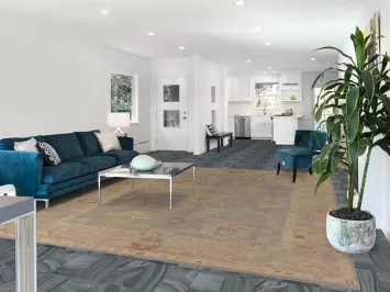 All-Over Vegetable Dye Oushak Turkish Area Rug 9x12