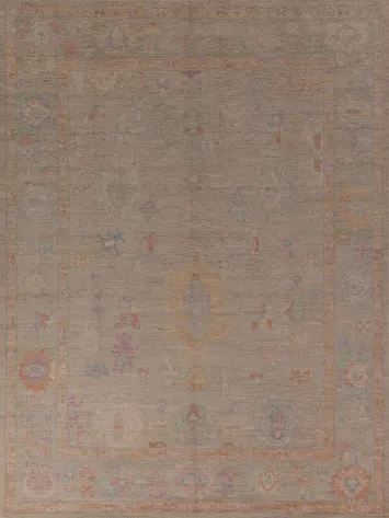 Vegetable Dye Oushak Turkish Area Rug 8x10