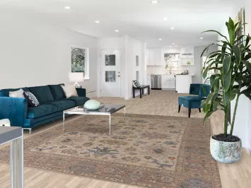 Beige Floral Oushak Vegetable Dye Area Rug 8x10