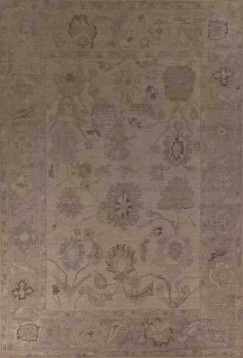 Vegetable Dye Oushak Turkish Area Rug 9x13