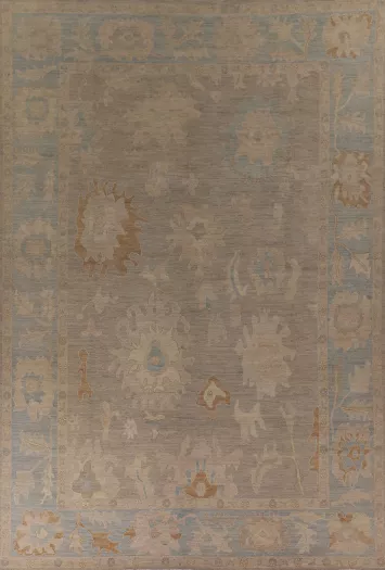 Vegetable Dye Oushak Oriental Large Rug 10x14