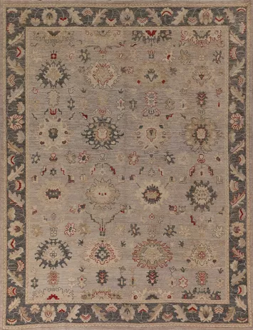 Vegetable Dye Oushak Turkish Area Rug 8x10