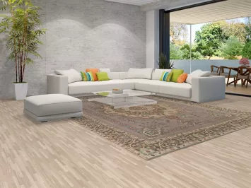 Gray Geometric Tabriz Persian Area Rug 10x13