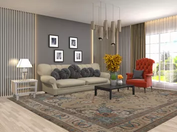 Vintage Wool Tabriz Persian Area Rug 10x12