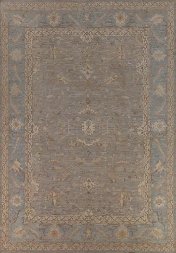 Vegetable Dye Oushak Turkish Area Rug 9x12