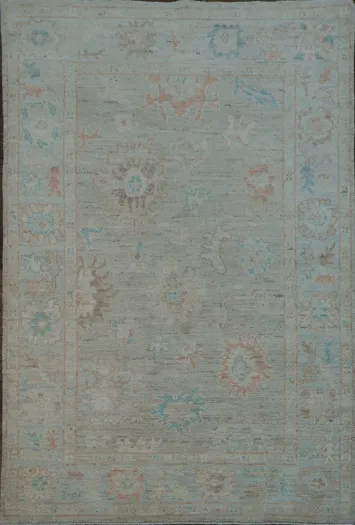 Vegetable Dye Oushak Turkish Accent Rug 4x6