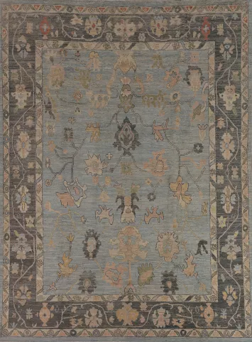 Vegetable Dye Oushak Turkish Area Rug 8x10