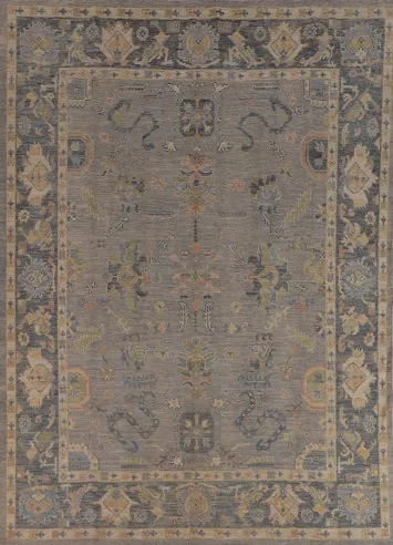 Vegetable Dye Oushak Turkish Area Rug 8x10