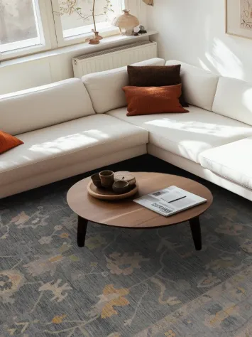 Grays & Blues Oushak Vegetable Dye Area Rug 9x12