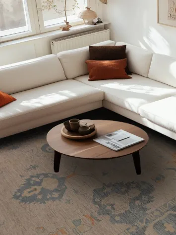 Vegetable Dye Oushak Turkish Area Rug 9x12