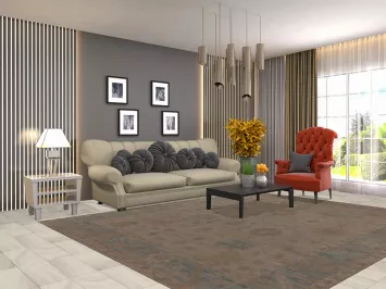 Vegetable Dye Oushak Turkish Area Rug 8x10