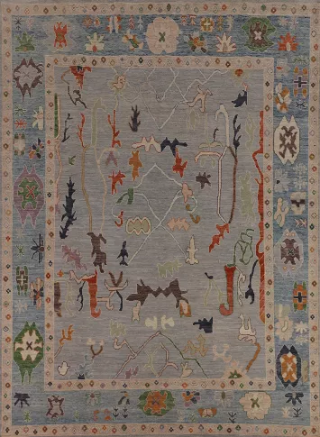 Vegetable Dye Oushak Turkish Area Rug 8x10