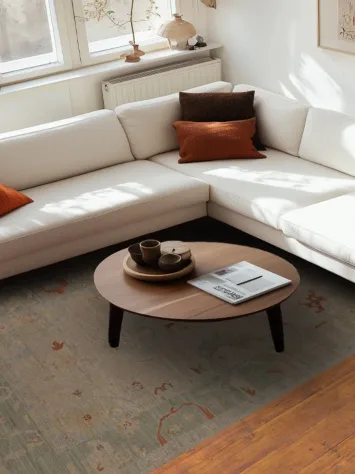 Vegetable Dye Oushak Oriental Area Rug 6x9