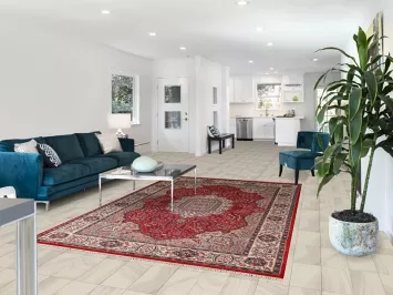 Floral Red Kashan Indian Area Rug 6x9