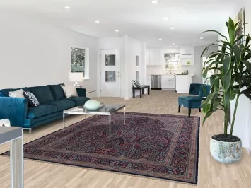 Vegetable Dye Blue Kerman Chinese Area Rug 7x10