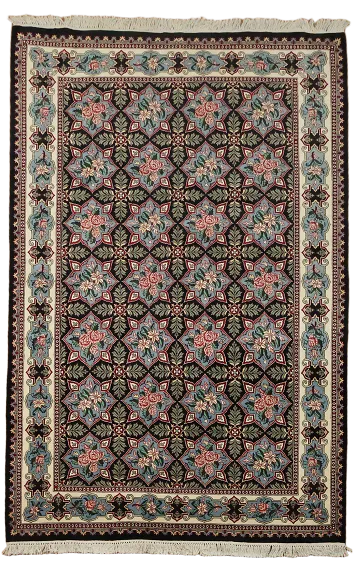 Handcrafted Rug with Rich, Detailed Floral Designs 6x10