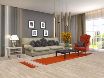 Orange Gabbeh Oriental Runner Rug 3x11