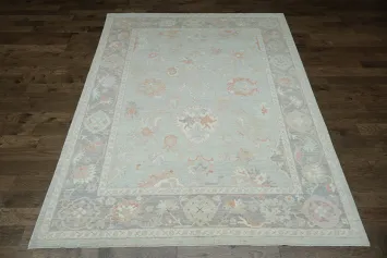 Vegetable Dye Oushak Turkish Area Rug 9x12