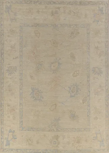 Vegetable Dye Oushak Turkish Area Rug 9x12