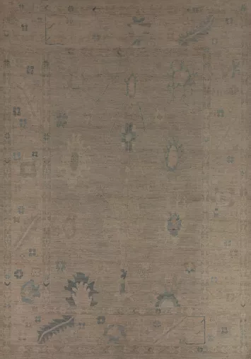 Vegetable Dye Oushak Turkish Area Rug 9x12