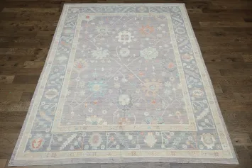 Vegetable Dye Oushak Turkish Area Rug 9x12