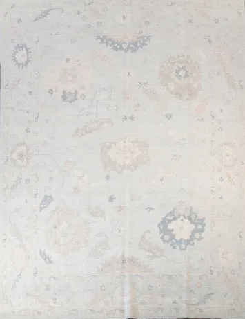 Vegetable Dye Oushak Turkish Area Rug 9x12