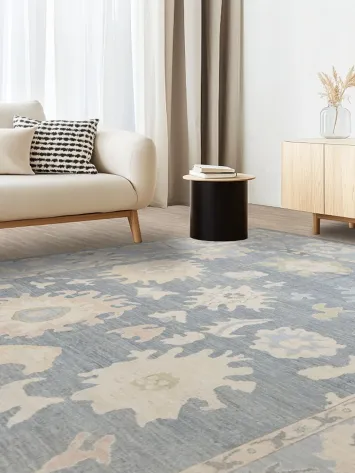 Vegetable Dye Oushak Turkish Area Rug 9x12