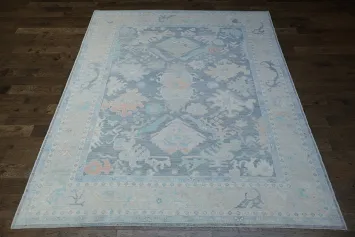 Vegetable Dye Oushak Turkish Area Rug 10x12