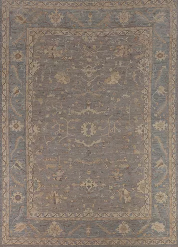 Vegetable Dye Oushak Turkish Area Rug 9x12