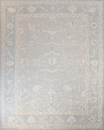 Vegetable Dye Oushak Turkish Area Rug 9x12