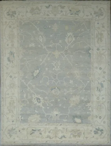 Vegetable Dye Oushak Turkish Area Rug 9x12
