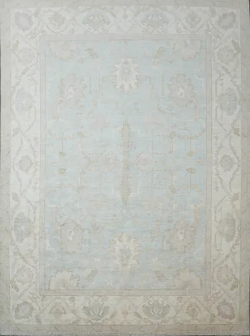 Vegetable Dye Oushak Turkish Area Rug 9x12