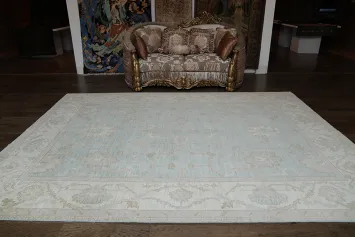 Vegetable Dye Oushak Turkish Area Rug 9x12