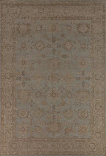 Vegetable Dye Oushak Turkish Area Rug 9x12