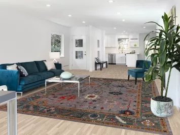 Vegetable Dye Oushak Turkish Area Rug 9x12