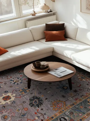 Vegetable Dye Oushak Turkish Area Rug 9x12