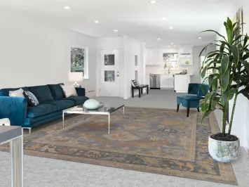 Vegetable Dye Oushak Turkish Area Rug 9x12