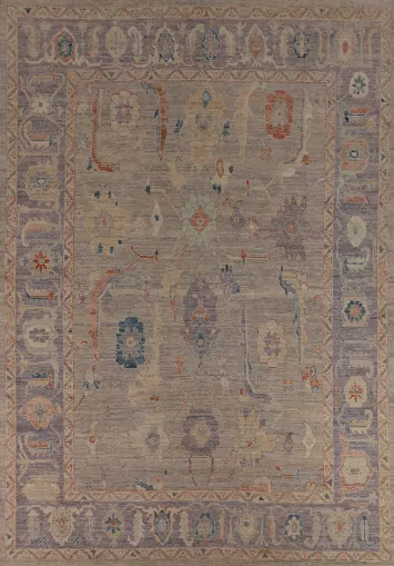 Vegetable Dye Oushak Turkish Area Rug 9x12