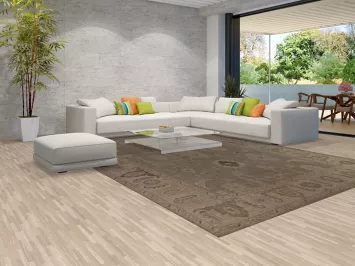 Elegant Taupe Oushak Turkish Rug Featuring Vintage Patterns 10x14