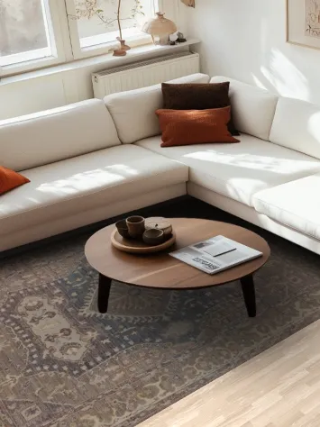 Vegetable Dye Oushak Turkish Area Rug 6x9