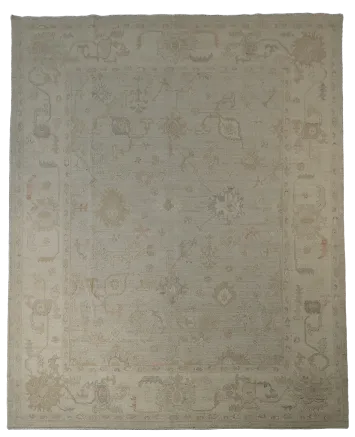 Vegetable Dye Oushak Turkish Wool Area Rug 8x10