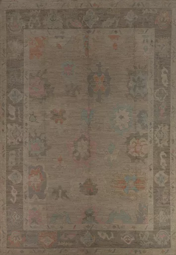 Vegetable Dye Oushak Turkish Area Rug 9x12