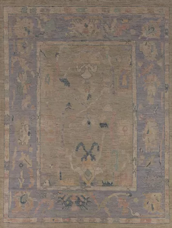 Vegetable Dye Oushak Turkish Area Rug 8x10