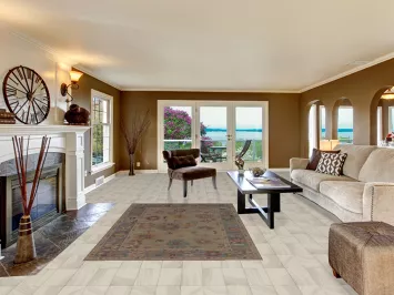 Vegetable Dye Oushak Turkish Area Rug 5x8