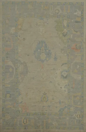 Refined Living Elegant Oushak Vegetable Dye Area Rug 6x8