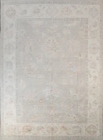 Vegetable Dye Oushak Turkish Area Rug 9x12